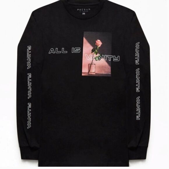 Pacsun All Is Vanity Long Sleeve T-Shirt Size Small - Picture 1 of 11